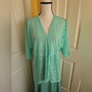 LULAROE GREEN COVER UP, SIZE S, NEW